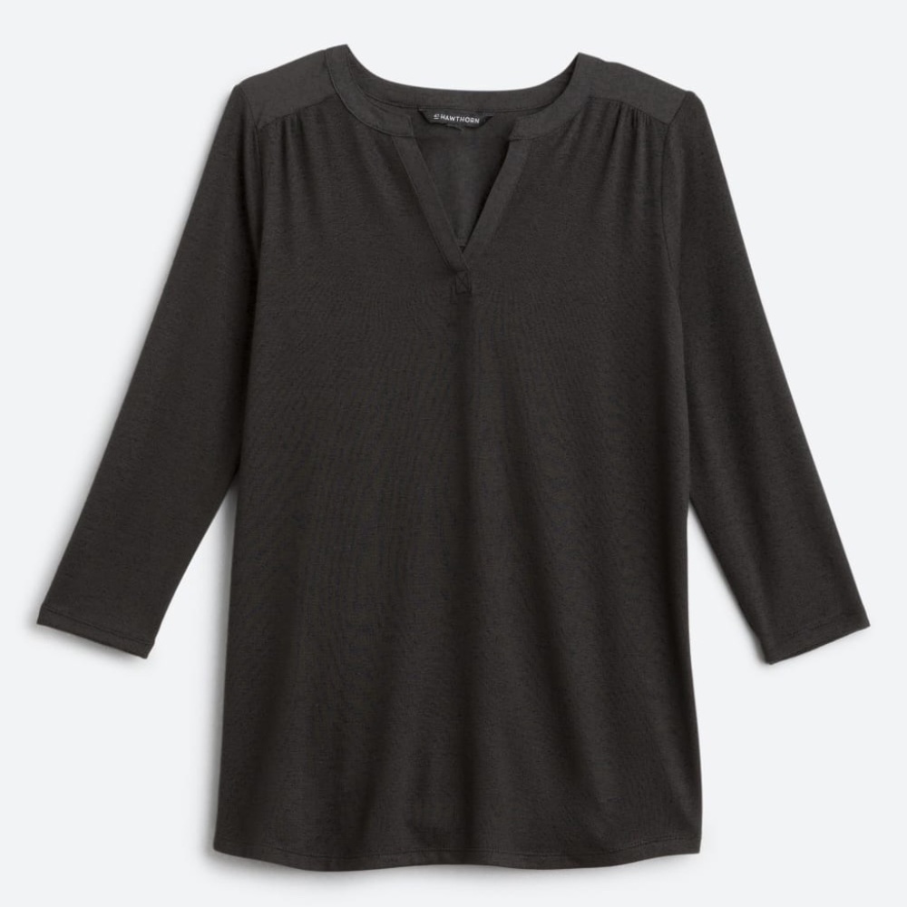 41 HAWTHORN Tulla Mixed Material Knit Top Size: XL